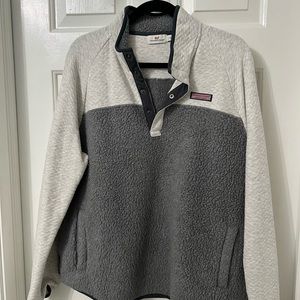 Vineyard Vines Gray Fleece Shep Shirt Women’s XL